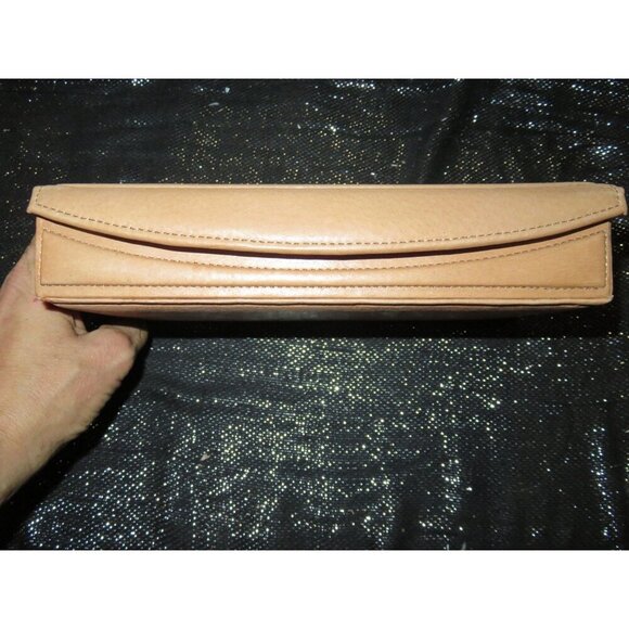 BOGO Nieman Marcus Vintage Leather Jewelry Travel Case with Snap Closure Peach - Picture 3 of 7